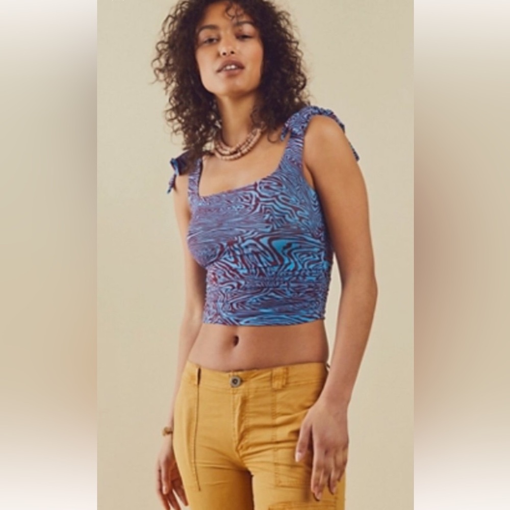 Free people Avenue tank top, women’s medium, blue,BNWT